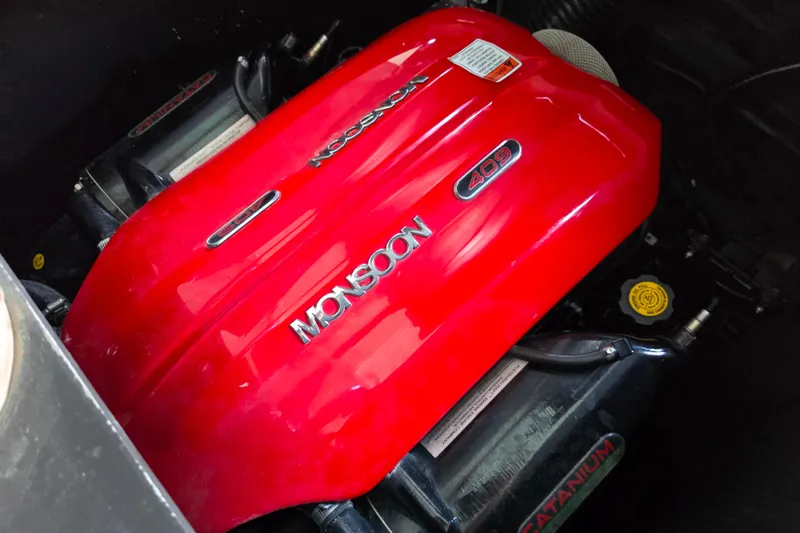 Slide: The Image of Red Monsoon 409 engine in 2017 Axis T23 boat. - 24