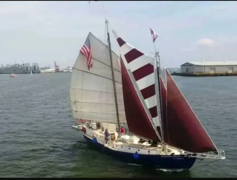 The Image of 1979 Colvin Gazelle sailboat on open water. - 0