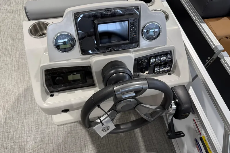 Slide: The Image of Steering console of 2026 Avalon 2185 VENTURE 85 VRB with modern controls and display. - 13