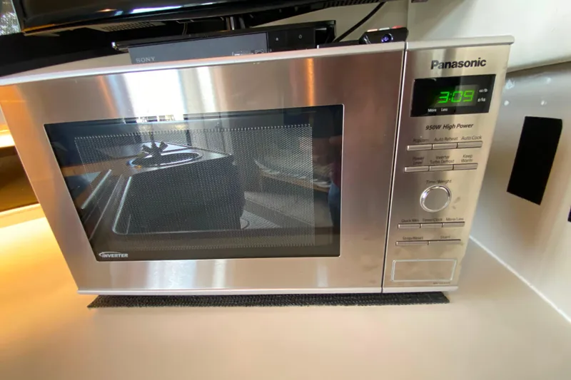 Slide: The Image of Panasonic stainless steel microwave on Carver 28 Command Bridge, 1991 model. - 17