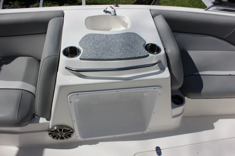 Slide: The Image of Interior of 2022 NauticStar 203 SC with seating and storage area. - 17