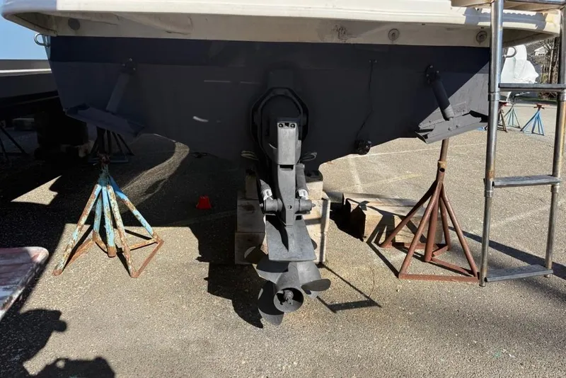 Slide: The Image of Rear view of a 2012 Sea Ray 260 Sundeck boat on stands. - 4