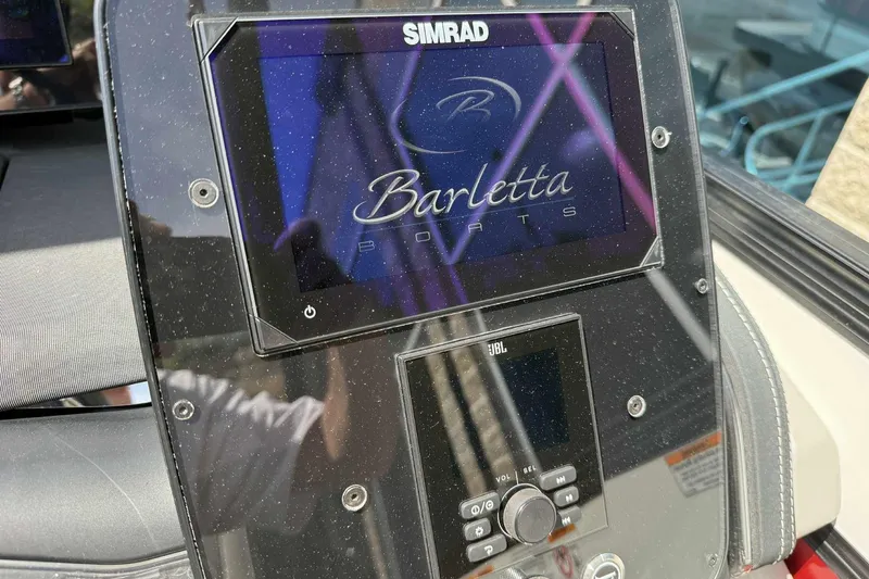 Slide: The Image of Simrad display on 2026 Barletta LUSSO 25UCAT boat dashboard. - 16