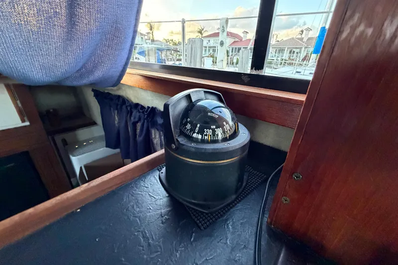 Slide: The Image of Compass on 1984 Carver 3607 Aft Cabin Motor Yacht, interior view. - 19