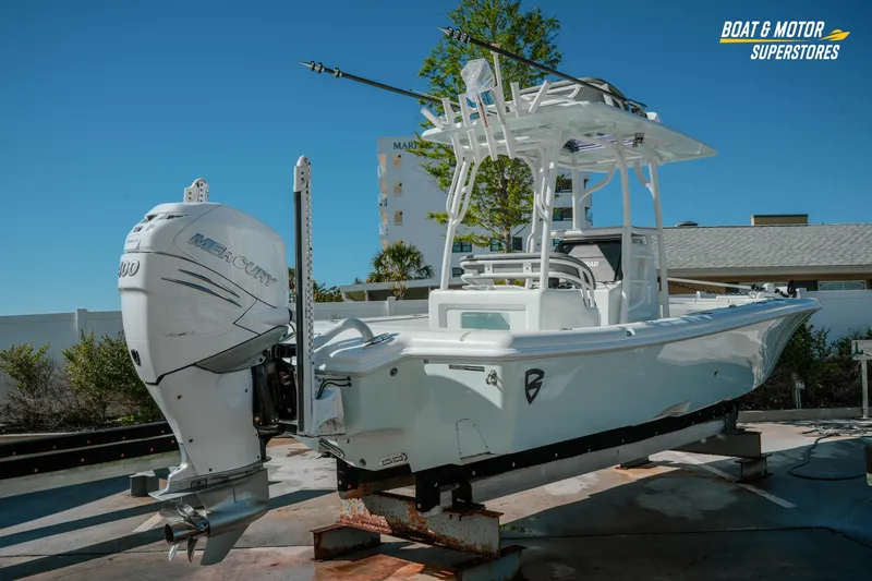 Slide: The Image of 2018 Barker Boatworks 26 Open with Mercury engine, displayed at Boat & Motor Superstores. - 21