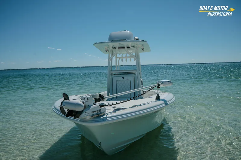 Slide: The Image of 2018 Barker Boatworks 26 Open in clear water, sunny day, Boat & Motor Superstores. - 55