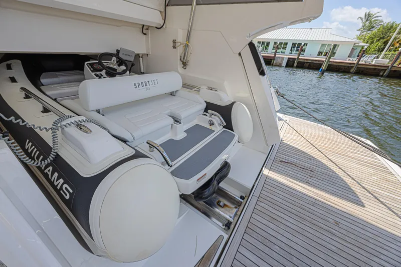 Slide: The Image of 2021 Sunseeker Predator 60 EVO yacht with Williams SportJet 345 tender on deck. - 52