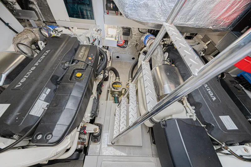 Slide: The Image of Engine room of 2021 Sunseeker Predator 60 EVO with Volvo Penta IPS 950 engines. - 57
