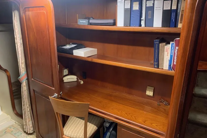 Slide: The Image of Wooden desk on Gulfstar MK2 yacht, built in 1985. - 26