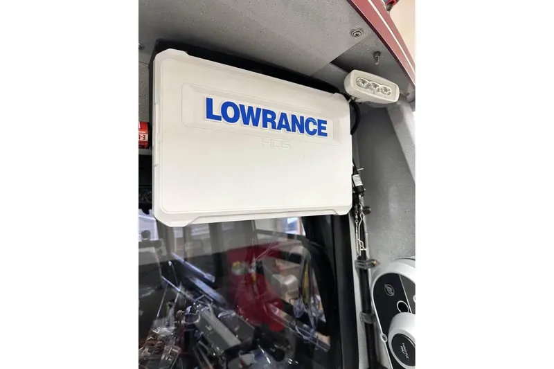 Slide: The Image of Lowrance device installed on 2017 Weldcraft 260 Cuddy King boat dashboard. - 3