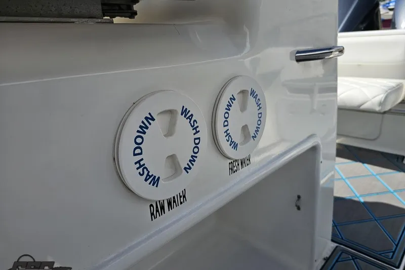 Slide: The Image of Sea Fox 286 Commander 2013 boat washdown controls for raw and fresh water. - 101