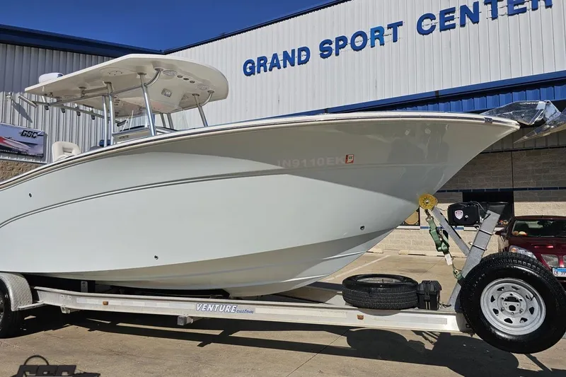 Slide: The Image of 2013 Sea Fox 286 Commander boat on trailer at Grand Sport Center. - 13