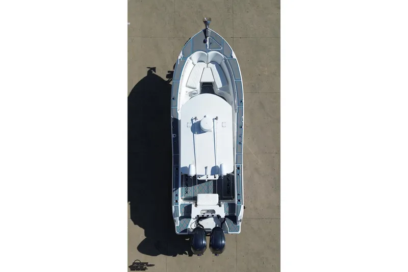 Slide: The Image of Overhead view of 2013 Sea Fox 286 Commander boat on concrete surface. - 41