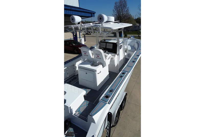 Slide: The Image of 2013 Sea Fox 286 Commander boat with dual seats and modern console. - 44