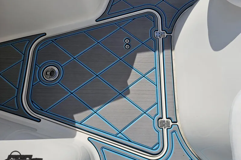 Slide: The Image of Deck detail of 2013 Sea Fox 286 Commander boat with blue and gray pattern. - 89