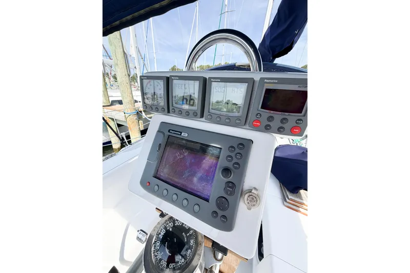 Slide: The Image of Cockpit navigation instruments on a 2003 Catalina 34 MkII sailboat. - 20