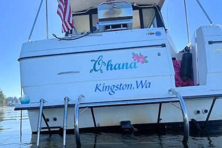Slide: The Image of 2002 Bayliner 2859 Ciera Classic boat named "Ohana" docked in Kingston, WA. - 23