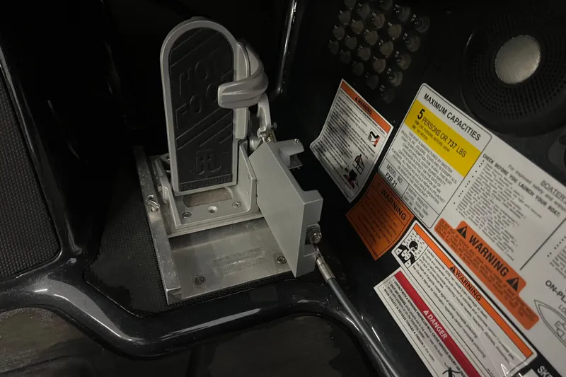 Slide: The Image of 2024 Skeeter FXR21 Apex boat deck with advanced fishing equipment. - 17