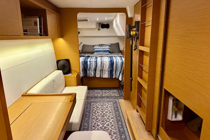Slide: The Image of Interior of 2016 Lagoon 450 S yacht with cozy cabin and modern furnishings. - 67