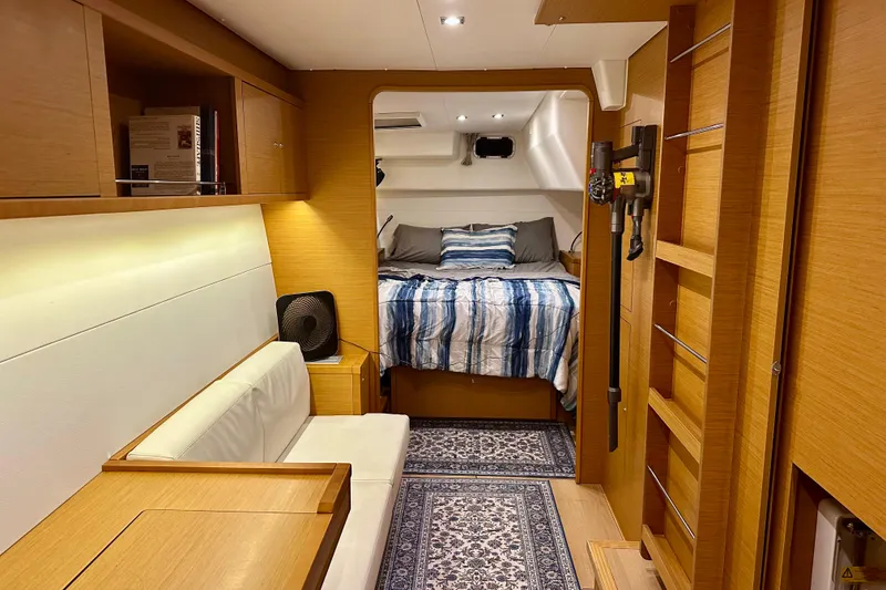 Slide: The Image of Interior of 2016 Lagoon 450 S yacht with cozy cabin and modern furnishings. - 68
