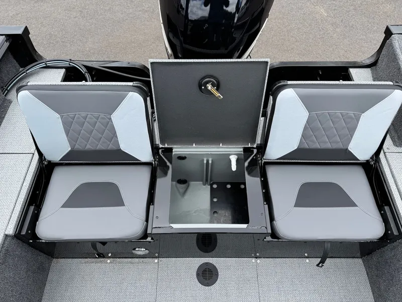 Slide: The Image of Interior of 2026 G3 Angler V164 C with seating and storage. - 20