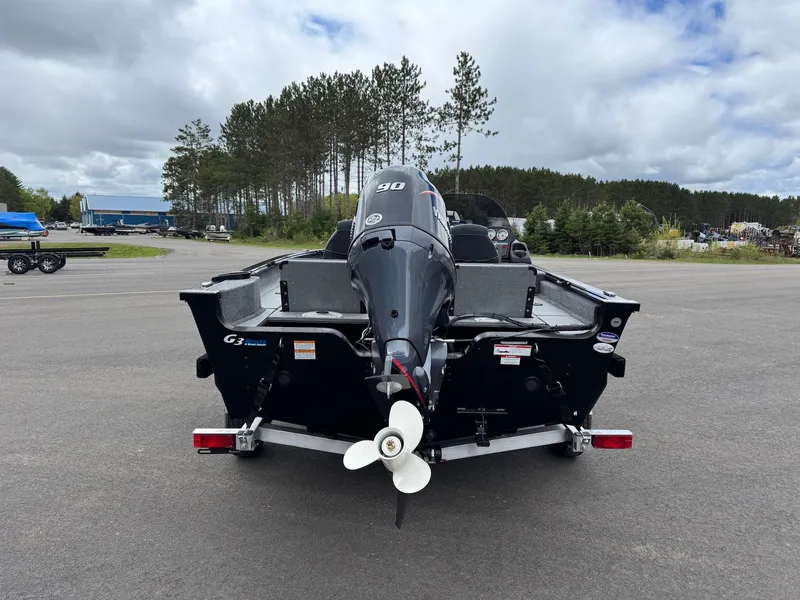 Slide: The Image of 2026 G3 Angler V164 C boat with outboard motor. - 7