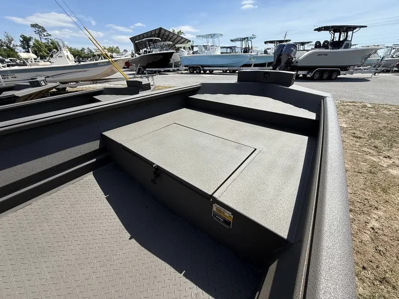 Slide: The Image of Reaper Boats 553 from 2026 at a boatyard. - 5