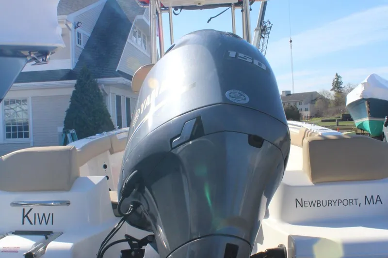 Slide: The Image of 2017 Key West 203 FS boat with Yamaha 150 engine, docked in Newburyport, MA. - 17