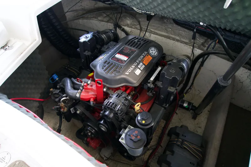 Slide: The Image of Volvo Penta engine in 2008 Ebbtide 2460 Z-Trak SS DC FC boat. - 16