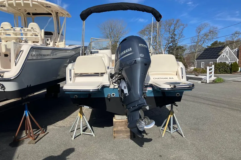 Slide: The Image of 2019 Grady-White Freedom 215 boat with Yamaha engine on display in Chatham, MA. - 11