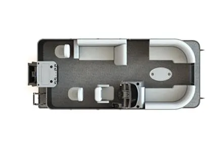 Slide: The Image of Manufacturer Provided Image: Top view of 2021 Sylvan Mirage Fish 820 Party Fish pontoon boat layout. - 6
