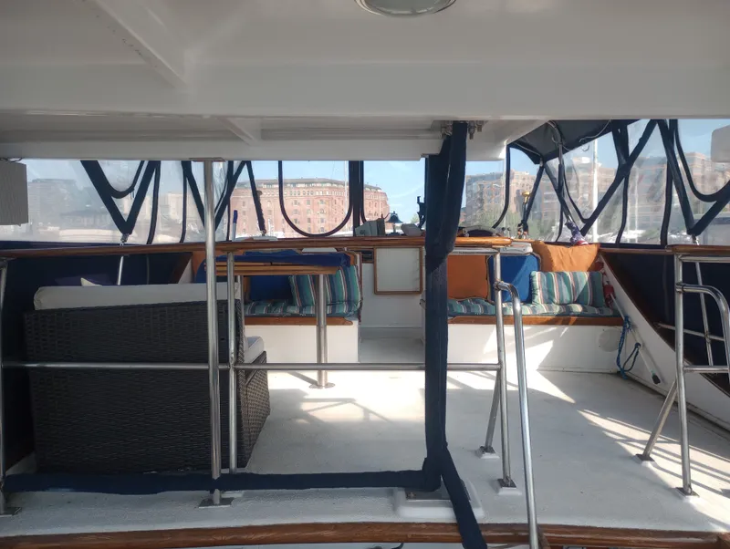 Slide: The Image of Interior of a 1981 Marine Trading 44 Double Cabin yacht. - 13