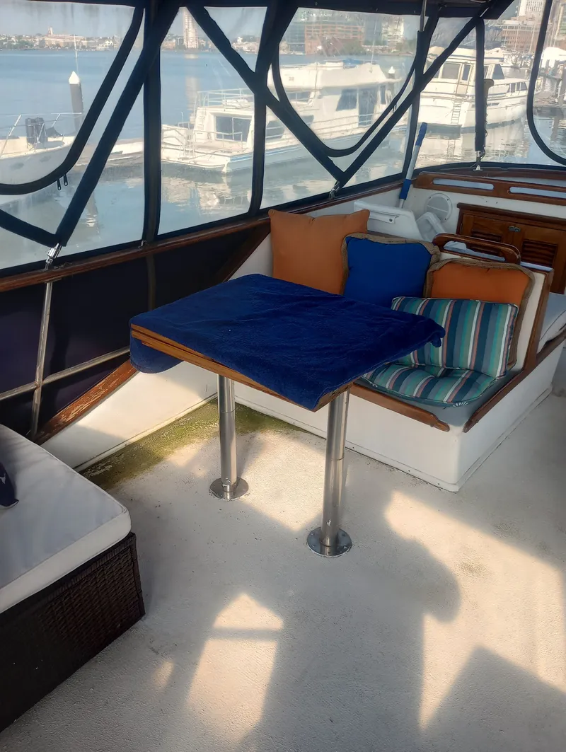 Slide: The Image of Interior of a 1981 Marine Trading 44 Double Cabin yacht. - 14