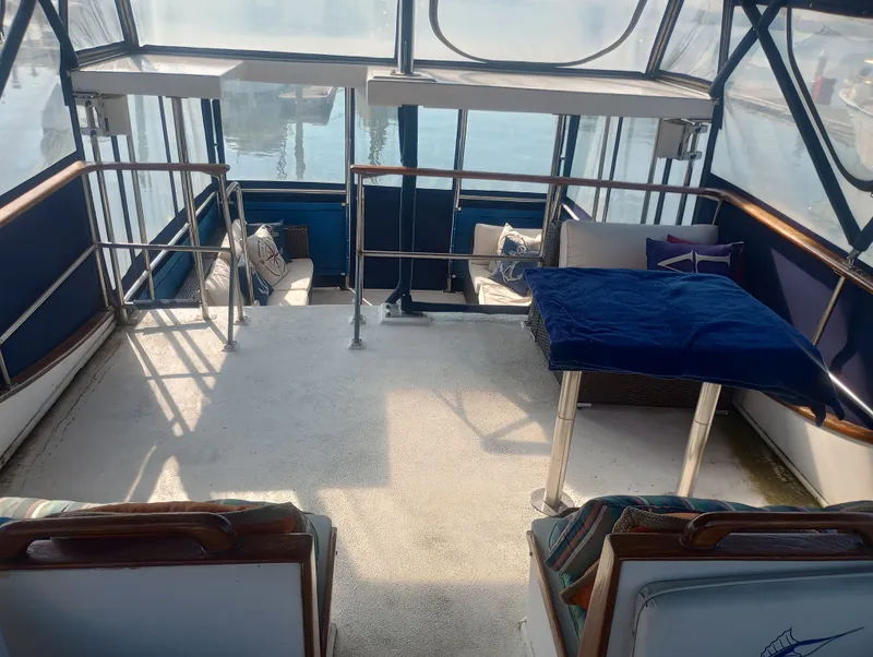 Slide: The Image of Interior of a 1981 Marine Trading 44 Double Cabin yacht. - 21