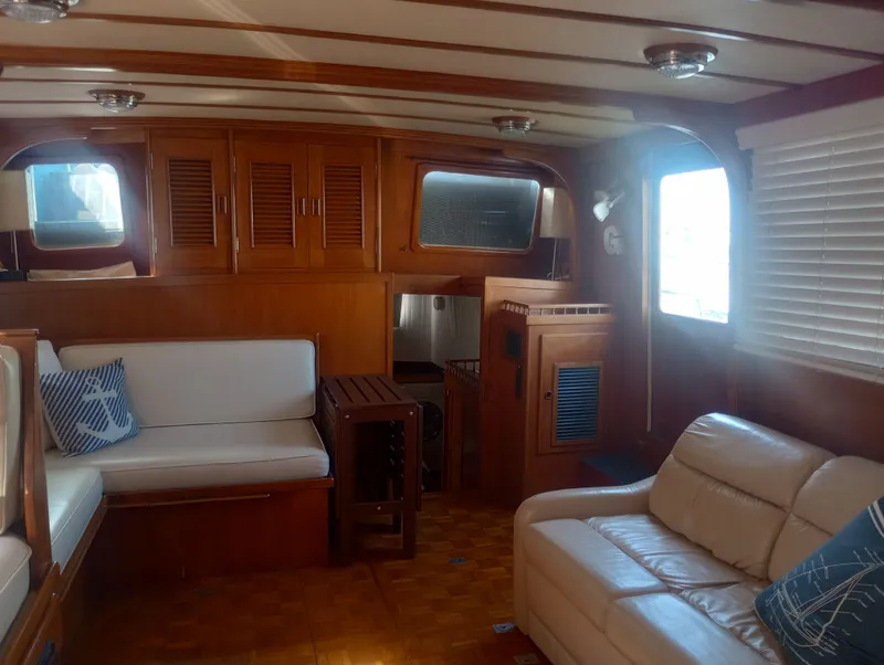 Slide: The Image of Interior of a 1981 Marine Trading 44 Double Cabin yacht. - 23