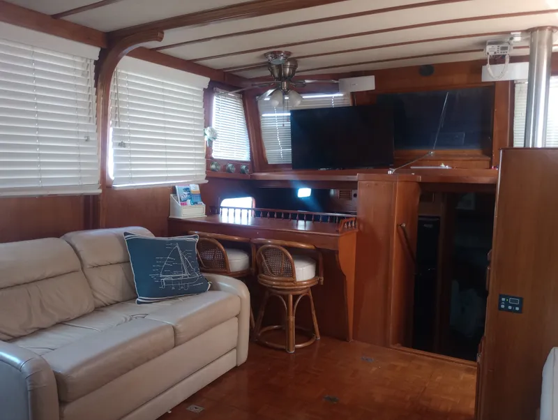 Slide: The Image of Interior of a 1981 Marine Trading 44 Double Cabin yacht. - 24