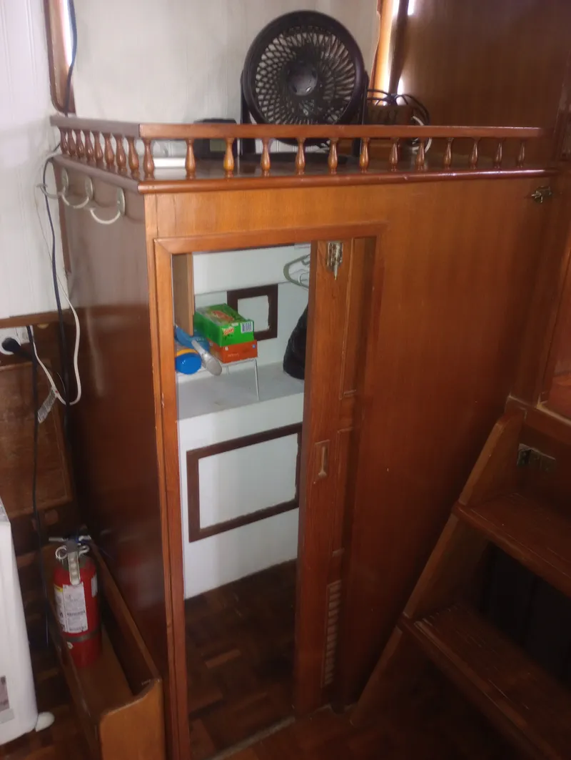 Slide: The Image of Interior of 1981 Marine Trading 44 Double Cabin with wooden details. - 45