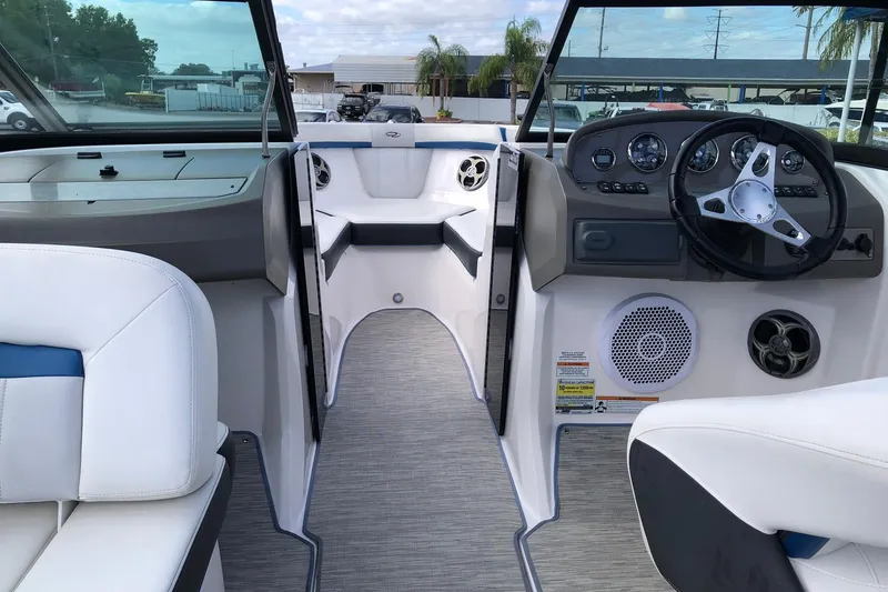 Slide: The Image of Interior view of a 2015 Regal 2000 ESX Bowrider boat cockpit. - 21