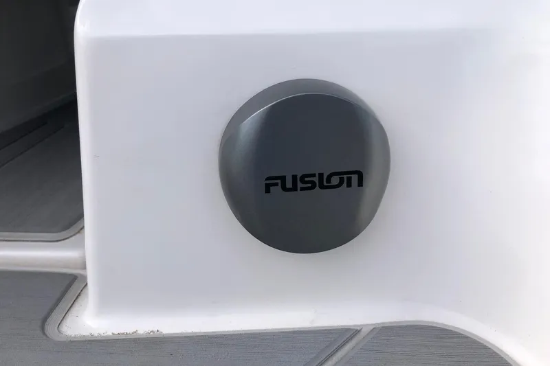 Slide: The Image of Fusion speaker on 2015 Regal 2000 ESX Bowrider boat. - 23