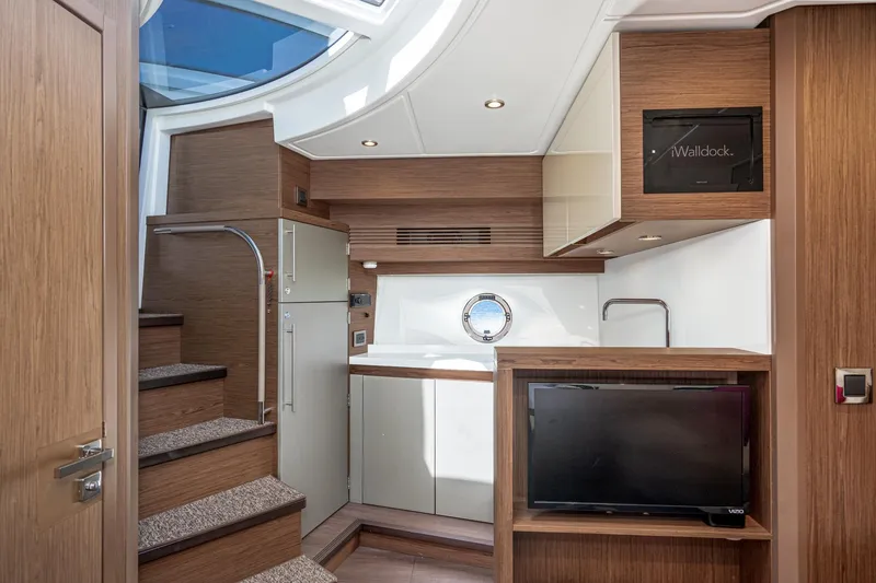 Slide: The Image of Luxurious interior of 2017 Beneteau Gran Turismo 46 yacht with modern amenities. - 13