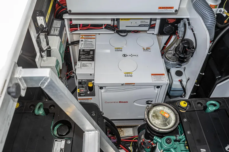 Slide: The Image of Engine room of 2017 Beneteau Gran Turismo 46 with Cummins Onan generator. - 40