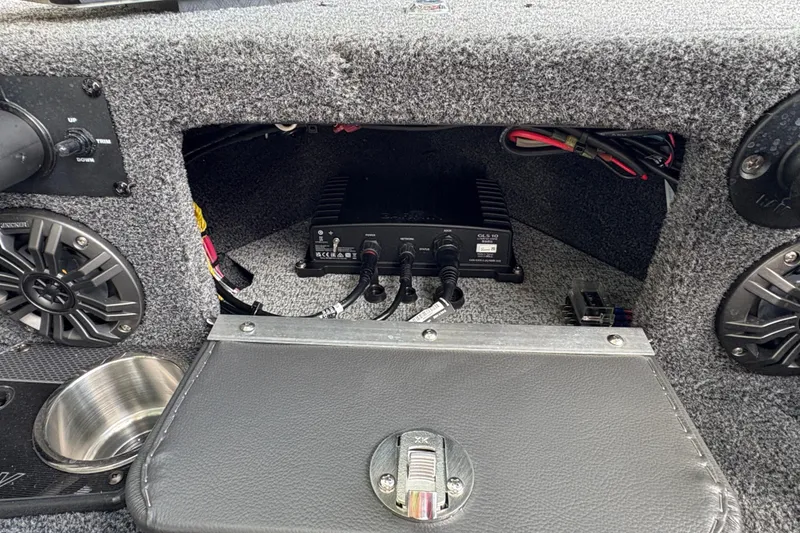 Slide: The Image of Interior electronics of 2026 Lund 2075 Pro-V Sport boat with audio system. - 10