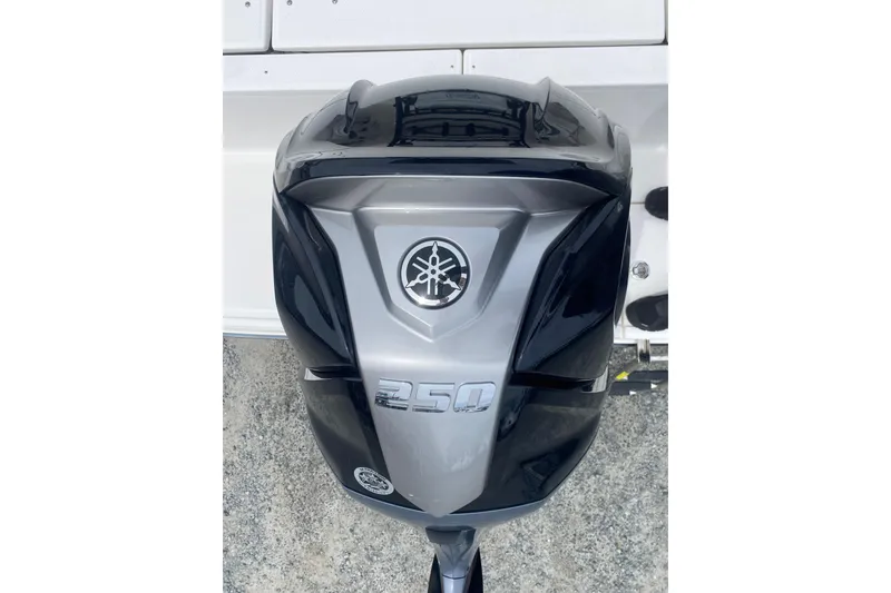 Slide: The Image of Yamaha 250 outboard motor on 2023 Robalo R230 Center Console boat. - 15