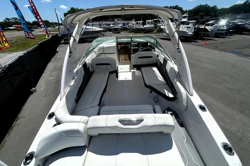 Slide: The Image of 2021 Regal 26 FasDeck boat interior with spacious seating and modern design. - 41