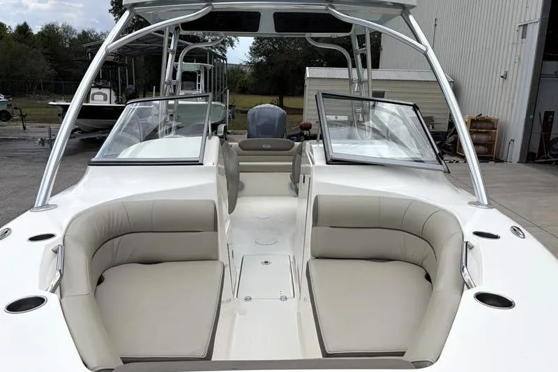 Slide: The Image of 2024 Key West 239 DFS boat interior with spacious seating and modern design. - 7