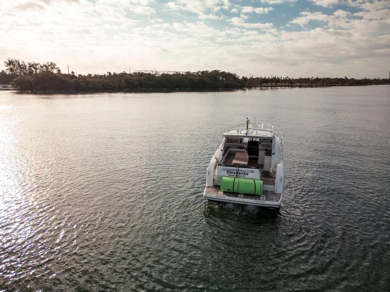 Slide: The Image of 2017 Jeanneau Leader 40 yacht on calm water under a partly cloudy sky. - 30
