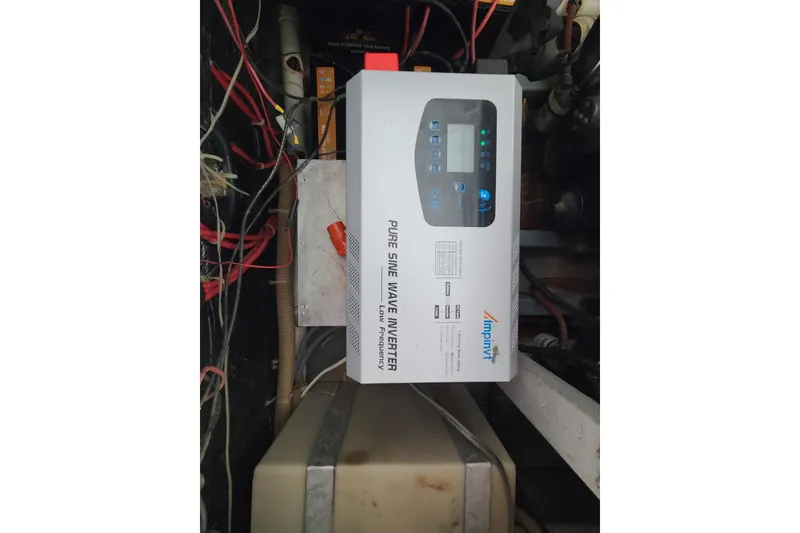 Slide: The Image of Pure sine wave inverter installed in a 1987 Sea Ray 300 Sundancer boat. - 11