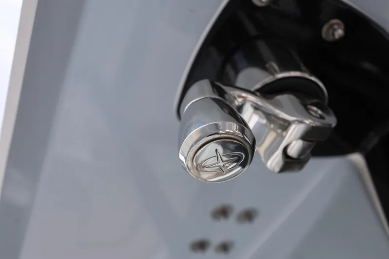 Slide: The Image of Close-up of 2024 Sea Hunt Ultra 275 SE boat hardware detail. - 26