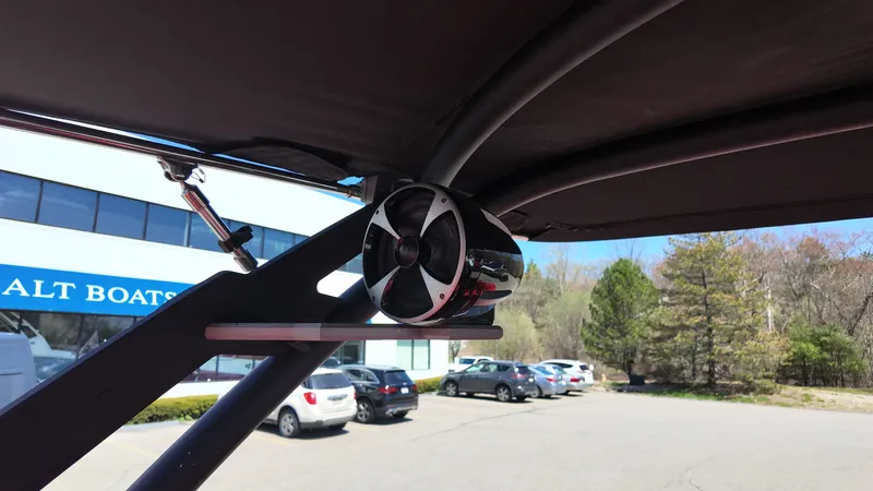 Slide: The Image of Speaker mounted on 2019 Malibu Wakesetter 22 LSV boat. - 21
