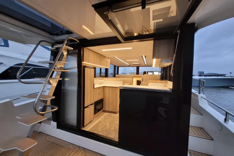 Slide: The Image of Modern interior of 2026 Cobra Yachts Seamaster 45, featuring sleek design and spacious layout. - 21